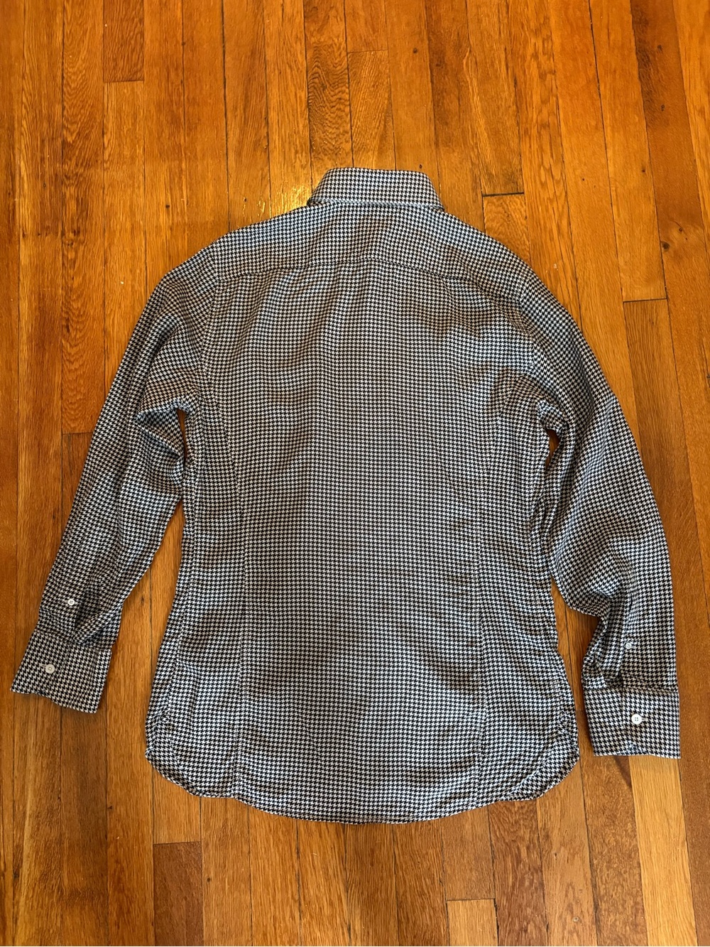 Tom Ford Houndstooth Lyocell Spread Collar Button Up Shirt Size Small - Picture 11 of 11